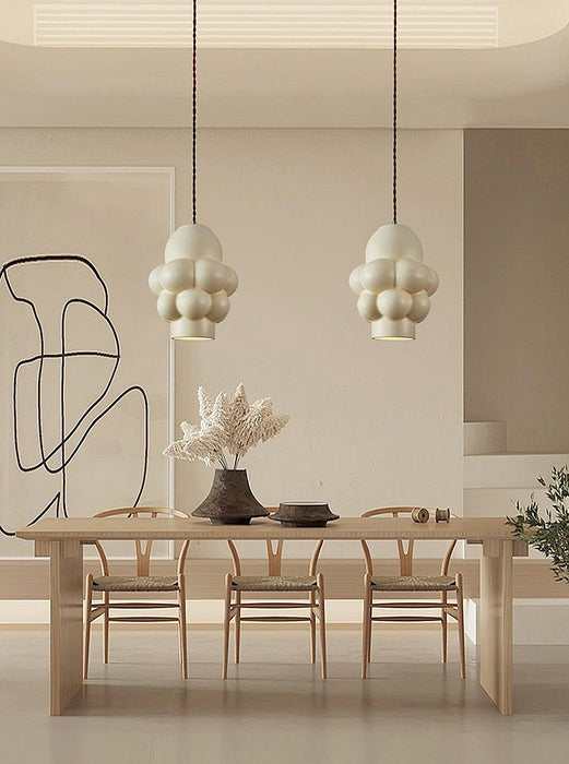 Resin Cream Pendant Lamp-DWHOME