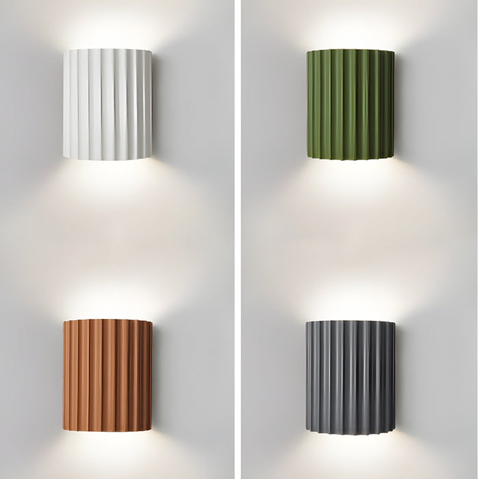Resin Ribbed Wall Lamp-DWHOME