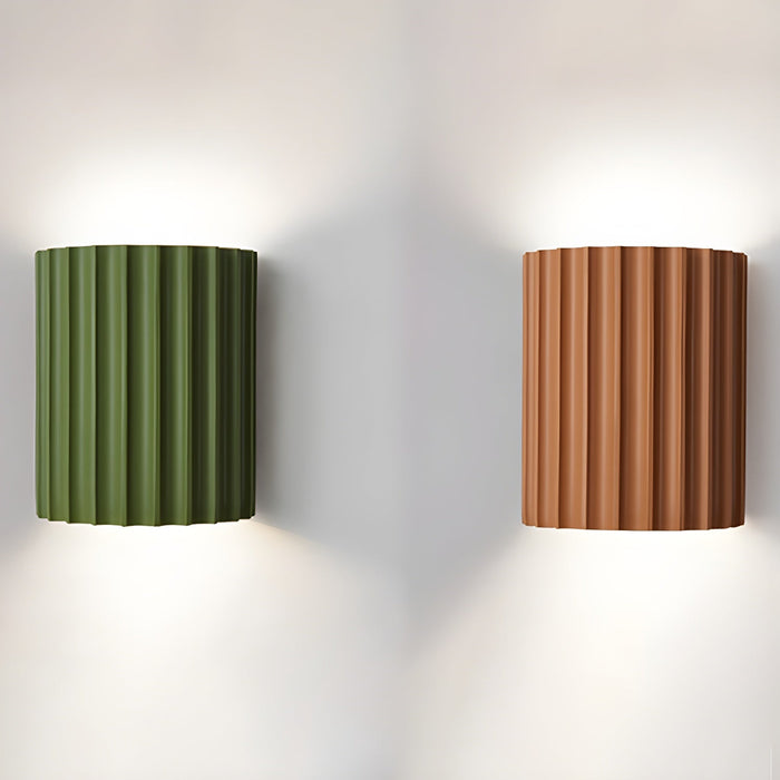 Resin Ribbed Wall Lamp-DWHOME