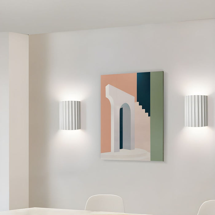 Resin Ribbed Wall Lamp-DWHOME