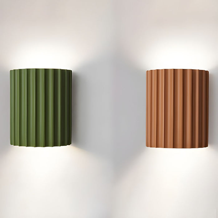 Resin Ribbed Wall Lamp-DWHOME