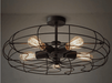 Lars Retro Caged Fan Lamp - DWHOME