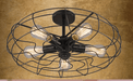 Lars Retro Caged Fan Lamp - DWHOME