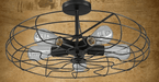 Lars Retro Caged Fan Lamp - DWHOME
