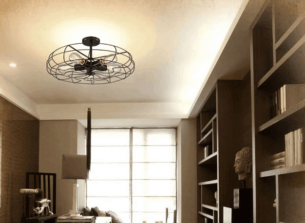 Lars Retro Caged Fan Lamp - DWHOME