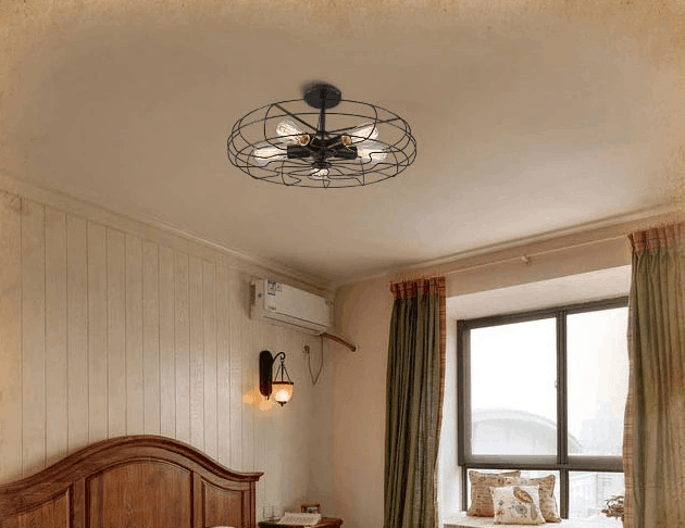Lars Retro Caged Fan Lamp - DWHOME