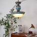 Retro Floral Resin Pendant Light-DWHOME