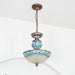 Retro Floral Resin Pendant Light-DWHOME