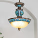 Retro Floral Resin Pendant Light-DWHOME