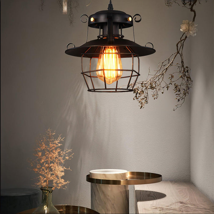 Retro Birdcage Pendant Light-DWHOME