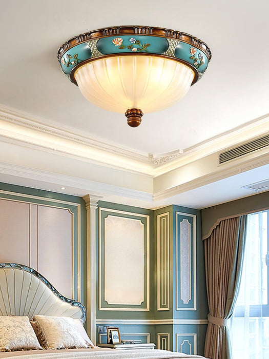 Retro Floral Resin Recessed Ceiling Light-DWHOME