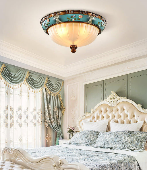 Retro Floral Resin Recessed Ceiling Light - DWHOME