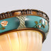 Retro Floral Resin Recessed Ceiling Light-DWHOME