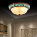 Retro Floral Resin Recessed Ceiling Light-DWHOME