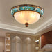Retro Floral Resin Recessed Ceiling Light-DWHOME