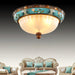 Retro Floral Resin Recessed Ceiling Light-DWHOME