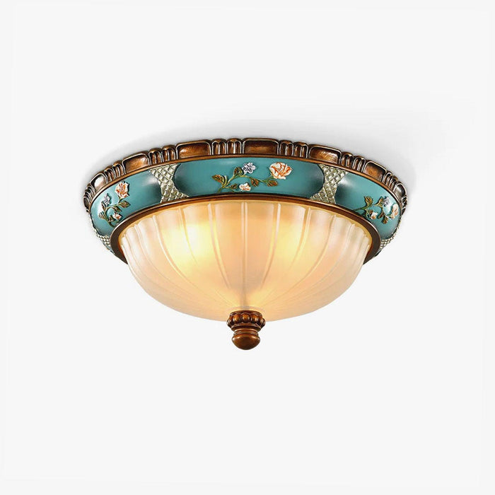 Retro Floral Resin Recessed Ceiling Light-DWHOME