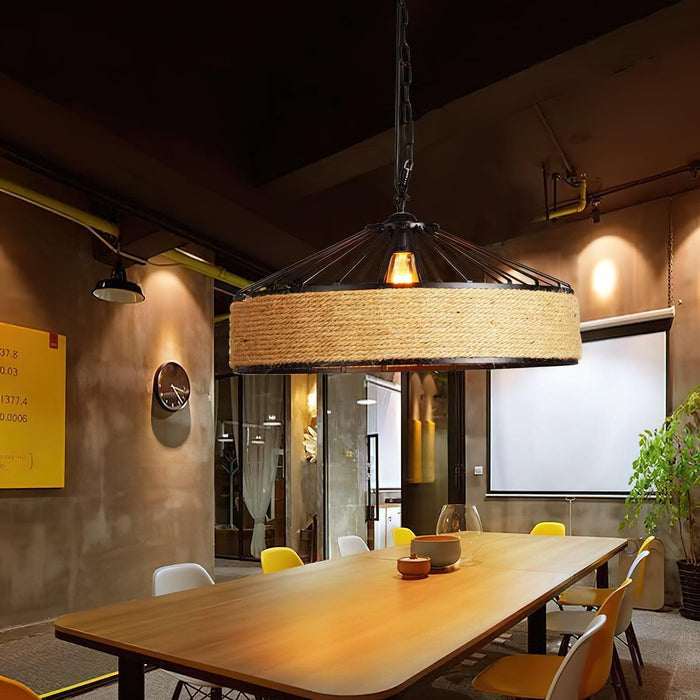 Retro Hemp Rope Exquisite Pendant Light - DWHOME