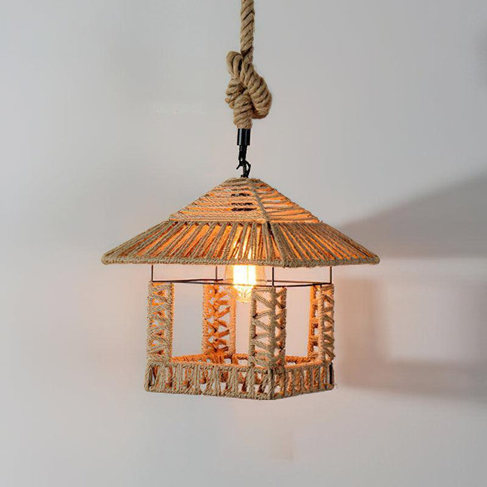 Retro Hemp Rope Exquisite Pendant Light - DWHOME