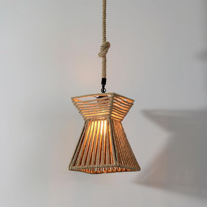 Retro Hemp Rope Exquisite Pendant Light - DWHOME