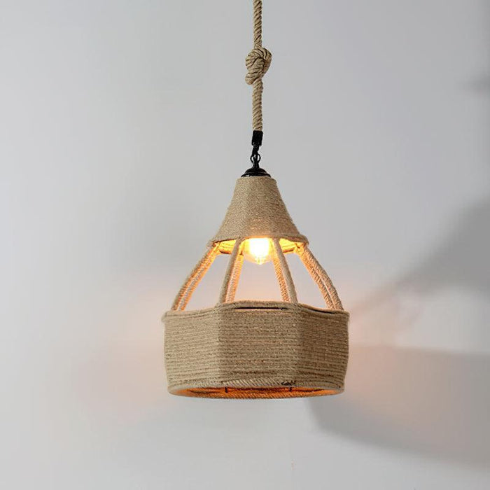 Retro Hemp Rope Exquisite Pendant Light - DWHOME