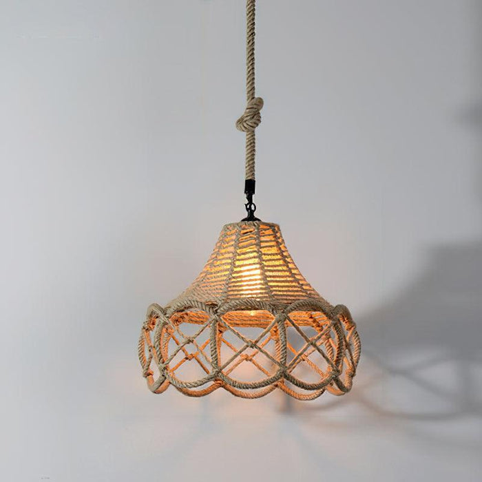 Retro Hemp Rope Exquisite Pendant Light - DWHOME