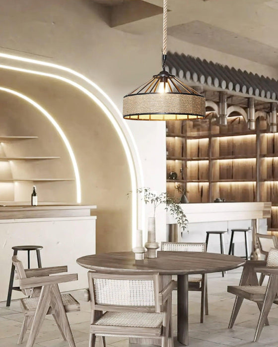 Retro Hemp Rope Exquisite Pendant Light - DWHOME