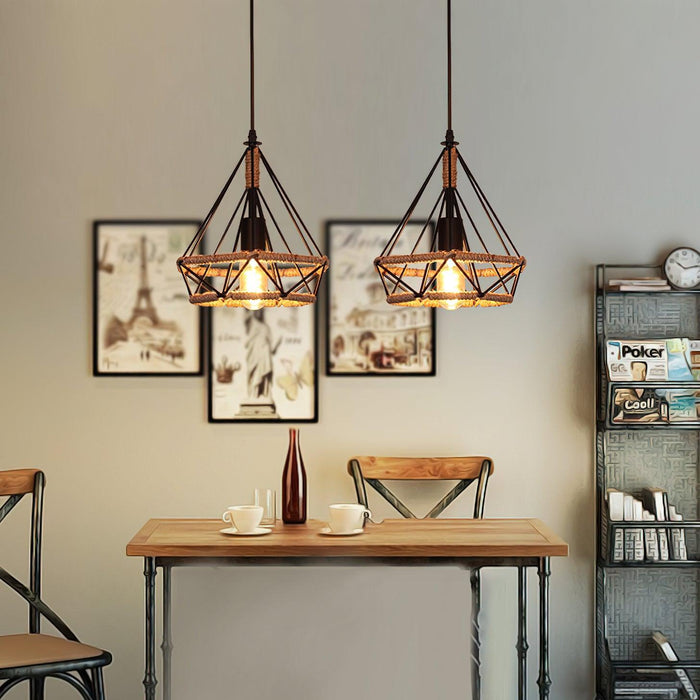 Retro Hemp Rope Interesting Pendant Light - DWHOME