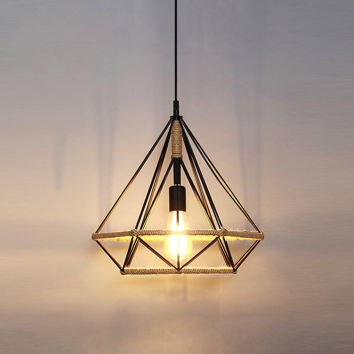 Retro Hemp Rope Interesting Pendant Light - DWHOME