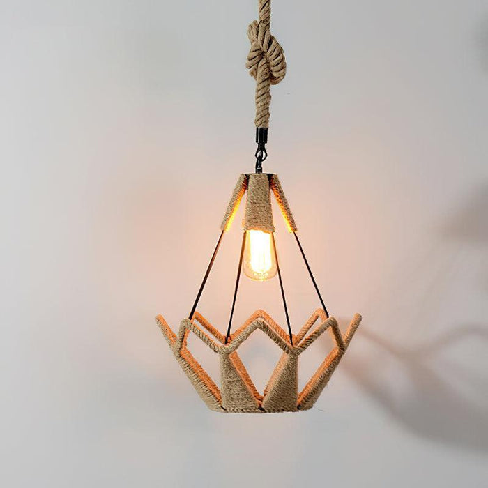 Retro Hemp Rope Interesting Pendant Light - DWHOME