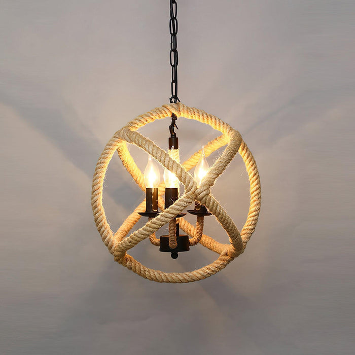 Retro Hemp Rope Interesting Pendant Light - DWHOME