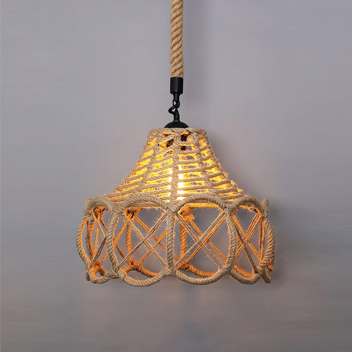 Retro Hemp Rope Interesting Pendant Light - DWHOME