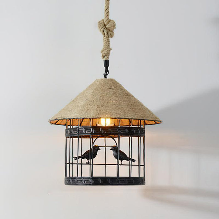 Retro Hemp Rope Interesting Pendant Light - DWHOME