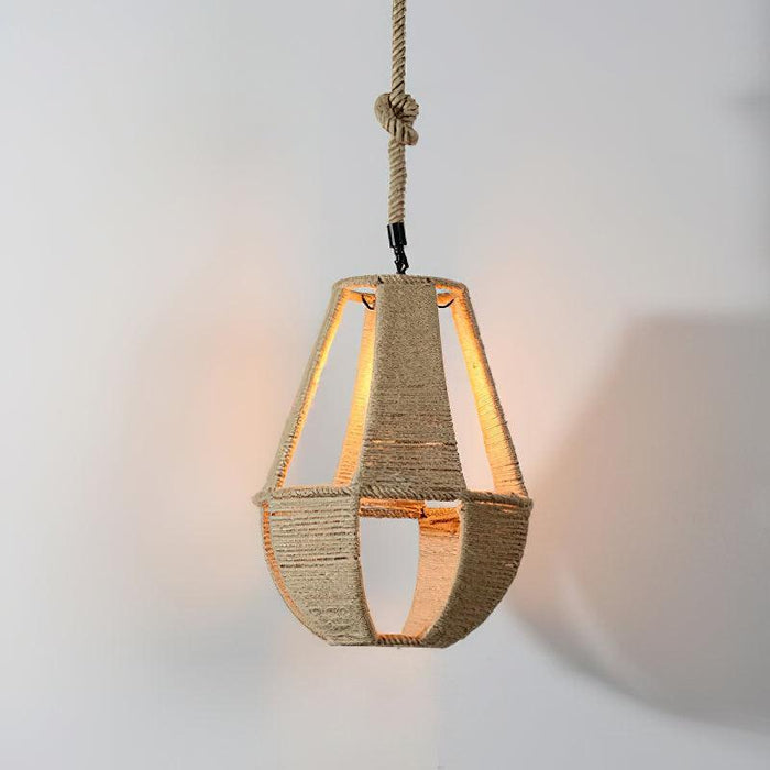 Retro Hemp Rope Interesting Pendant Light - DWHOME