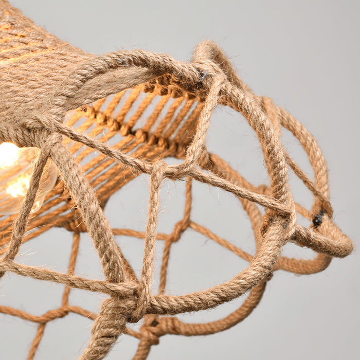 Retro Hemp Rope Interesting Pendant Light - DWHOME
