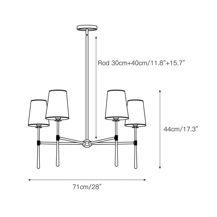 Rhodes Round Chandelier-DWHOME