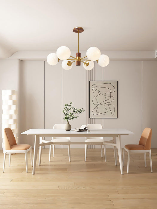 Ribbed Babble Glass Chandelier - DWHOME