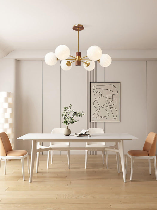Ribbed Babble Glass Chandelier - DWHOME