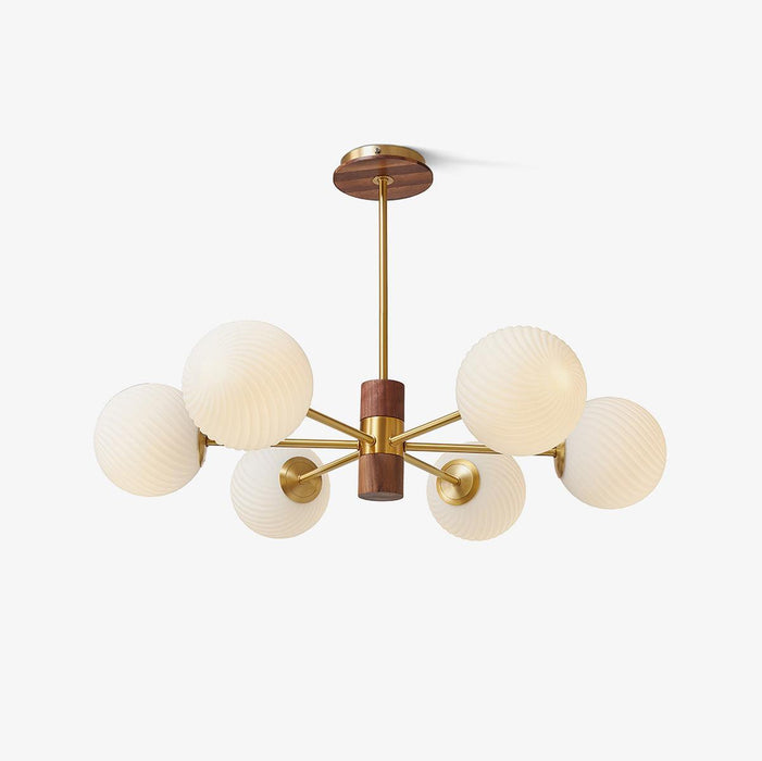 Ribbed Babble Glass Chandelier - DWHOME
