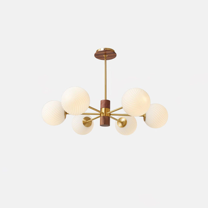 Ribbed Babble Glass Chandelier - DWHOME