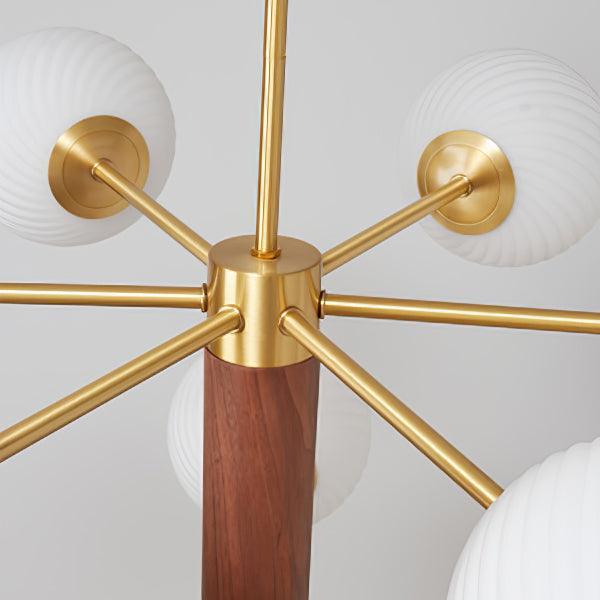 Ribbed Babble Glass Chandelier - DWHOME