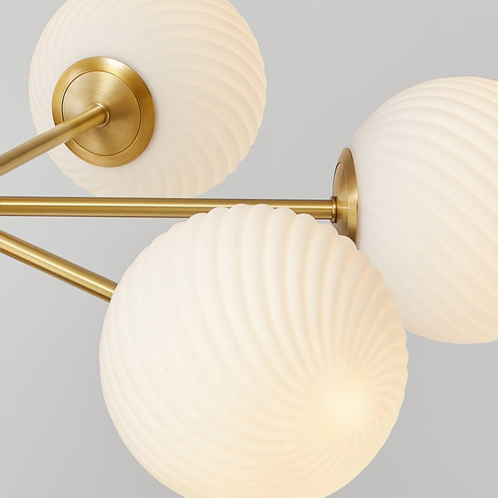 Ribbed Babble Glass Chandelier - DWHOME