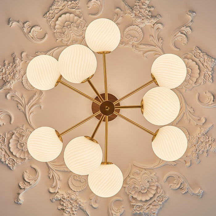 Ribbed Babble Glass Chandelier - DWHOME