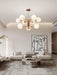 Ribbed Babble Glass Chandelier - DWHOME