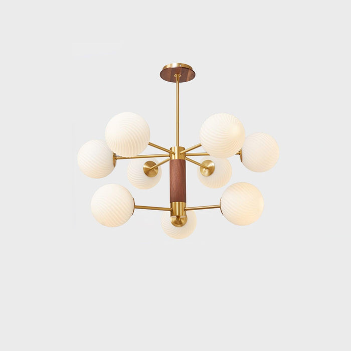 Ribbed Babble Glass Chandelier - DWHOME