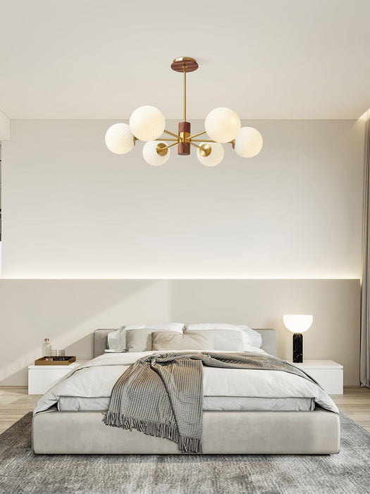Ribbed Babble Glass Chandelier - DWHOME