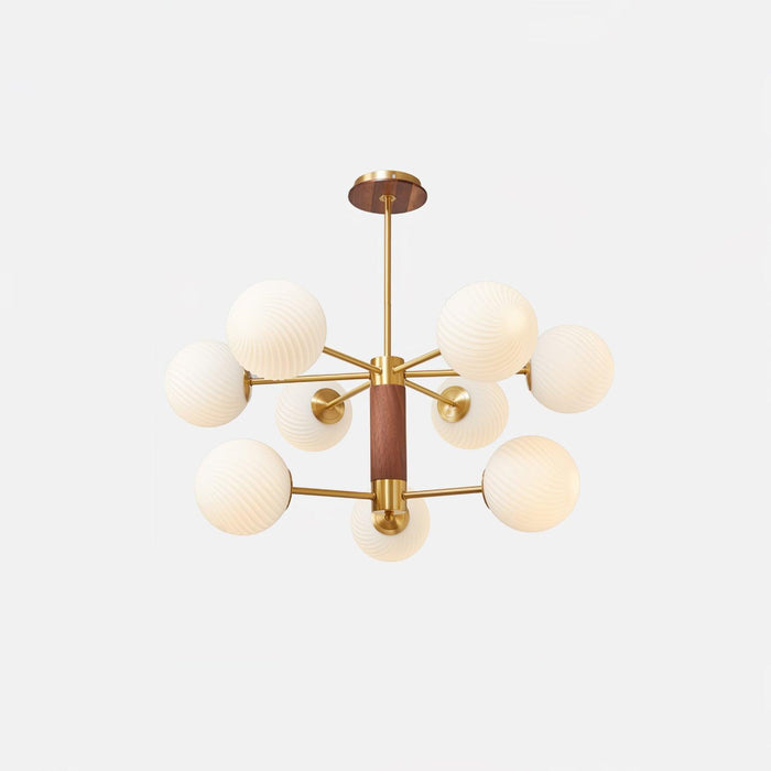 Ribbed Babble Glass Chandelier - DWHOME