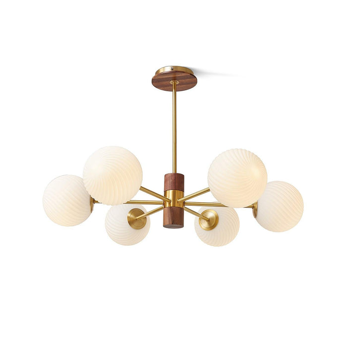 Ribbed Babble Glass Chandelier - DWHOME