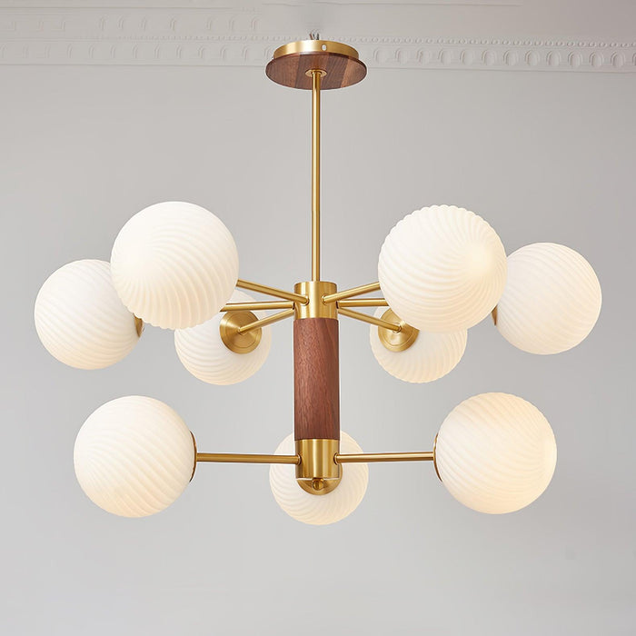 Ribbed Babble Glass Chandelier - DWHOME