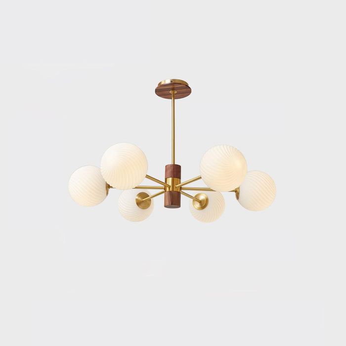 Ribbed Babble Glass Chandelier - DWHOME